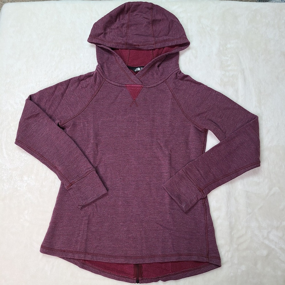 Women's North Face Athletic Hoodie With Back Zipper Small Recovery Up